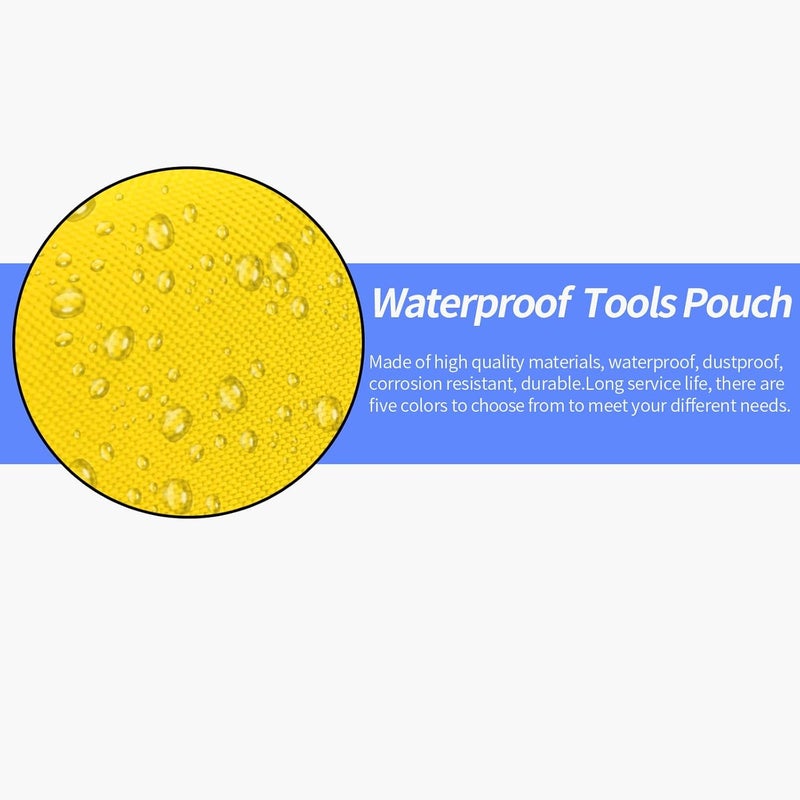 FSATECH 1-Pack Zipper Utility Tool Bag, Small Zipper Bags/Multi-purpose Tool Pouch Tote Bags Storage Organizer for Screwdrivers, Pliers, Nut Drivers Gifts to Men/Women. (Yellow) - Image 4